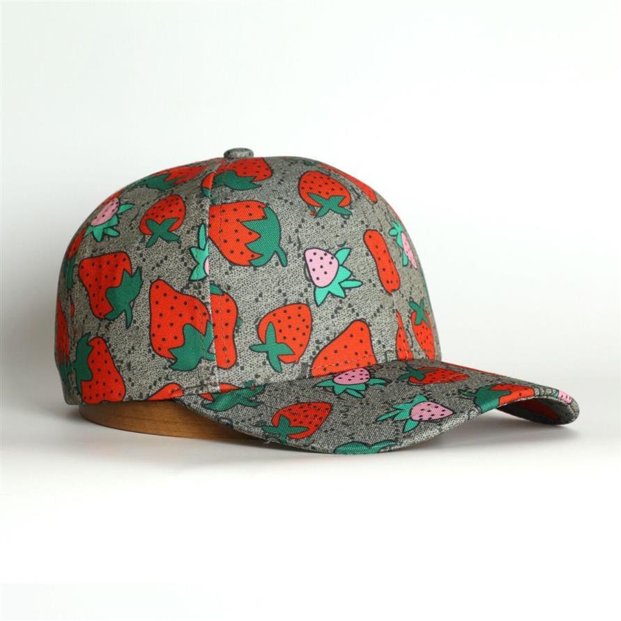 

High quality classic Letter print baseball cap Women Famous Cotton Adjustable Skull Sport Golf Curved strawberry Bucket hat254O