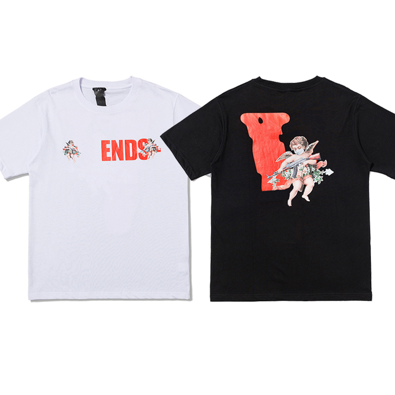 

Oversize Designer T Shirt for Men and Women Friends Fashion Cotton Loose Tee Shirts Spring Summer Clothes Casual Apparel Short Sleeve VB1531, White