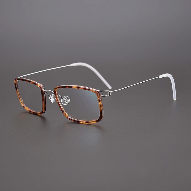 

Fashion Sunglasses Frames Denmark Brand Vintage Square Titanium Acetate Glasses Frame Men Screwless Prescription Eyeglasses Women Optical Ey