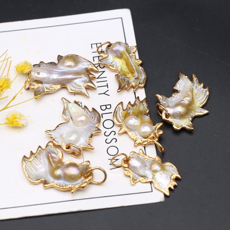 

Pendant Necklaces Natural Mother-of-pearl Shell Pendants Irregular Gold Plated Pearl Charms For Jewelry Making Diy Women Necklace Earring Gi