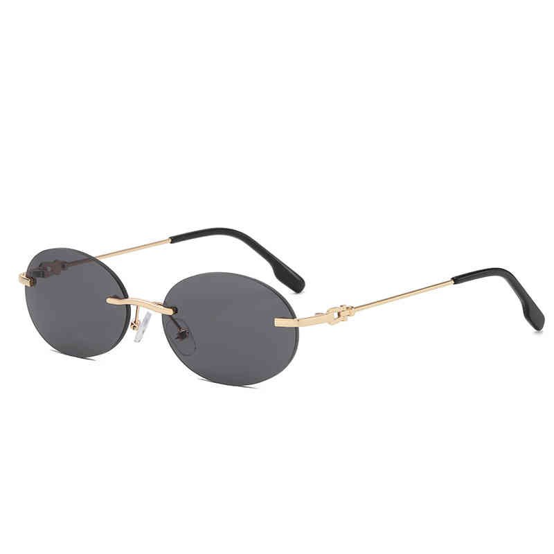 

Men's and women's oval sunglasses, unique luxury double bridge, retro, steampunk, UV400, 2022