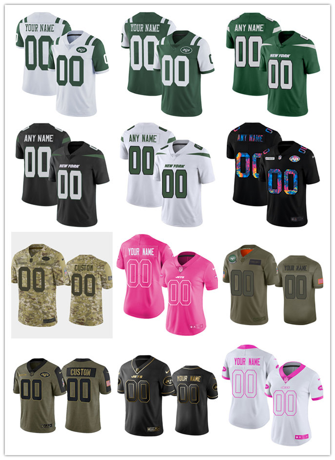 

Customized Jersey Football New York''Jets''MEN WOMEN YOUTH 100% Embroidery S-6XL, Beige