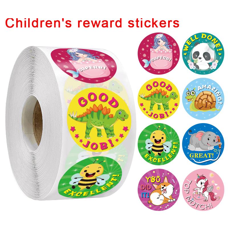 

Gift Wrap 500 Pcs Cute Animal Reward Stickers Roll 8 Design Patterns Sealing Scrapbooking For Child Party Wrapping Decorative Sticker