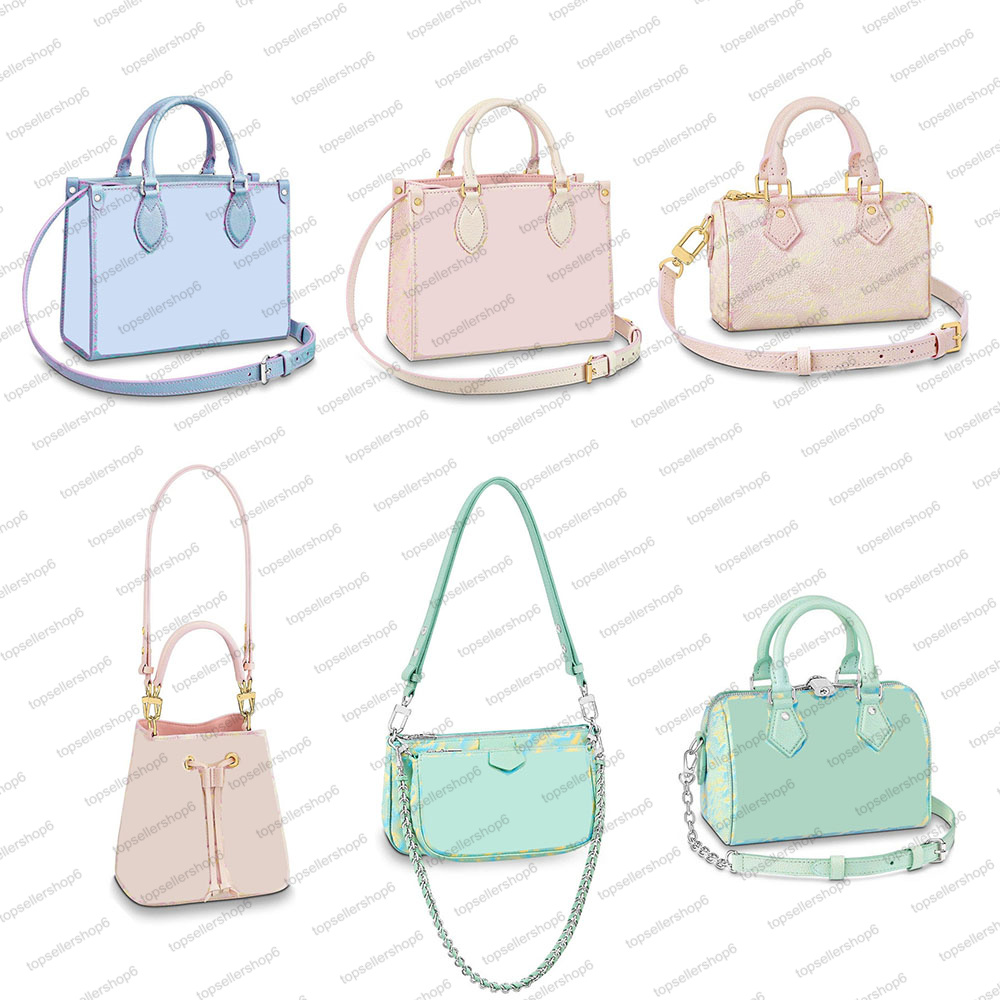 

M46168 M81508 Summer Stardust ONTHEGO PM women bag genuine calf leather iridescent three-step spraying Purse clutch crossbody handbag shoulderbag tote, Invoice/no pay