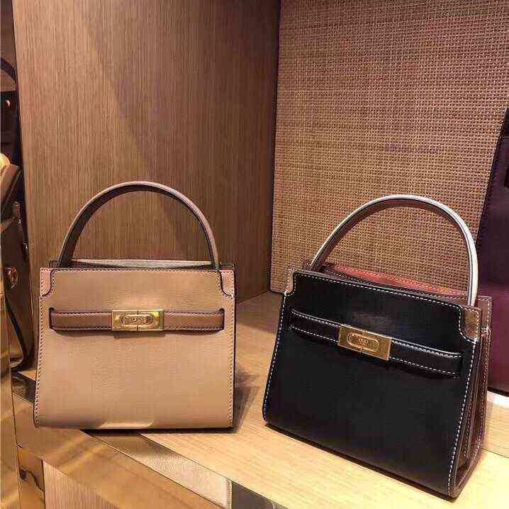 

Designer Ladys TB Handbags Light Luxury New Fashion Platinum Double Single Shoulder Messenger Handbag Tote Bag, Apricot