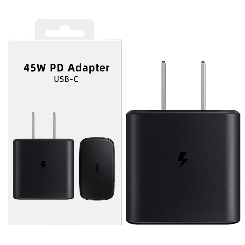 

45W Super Fast Quick Charging Eu US Chargers AC Home Travel PD USB-C Type C Wall Charger For Samsung Galaxy s20 s21 S22 Note 10 S10 Iphone With Retail Box