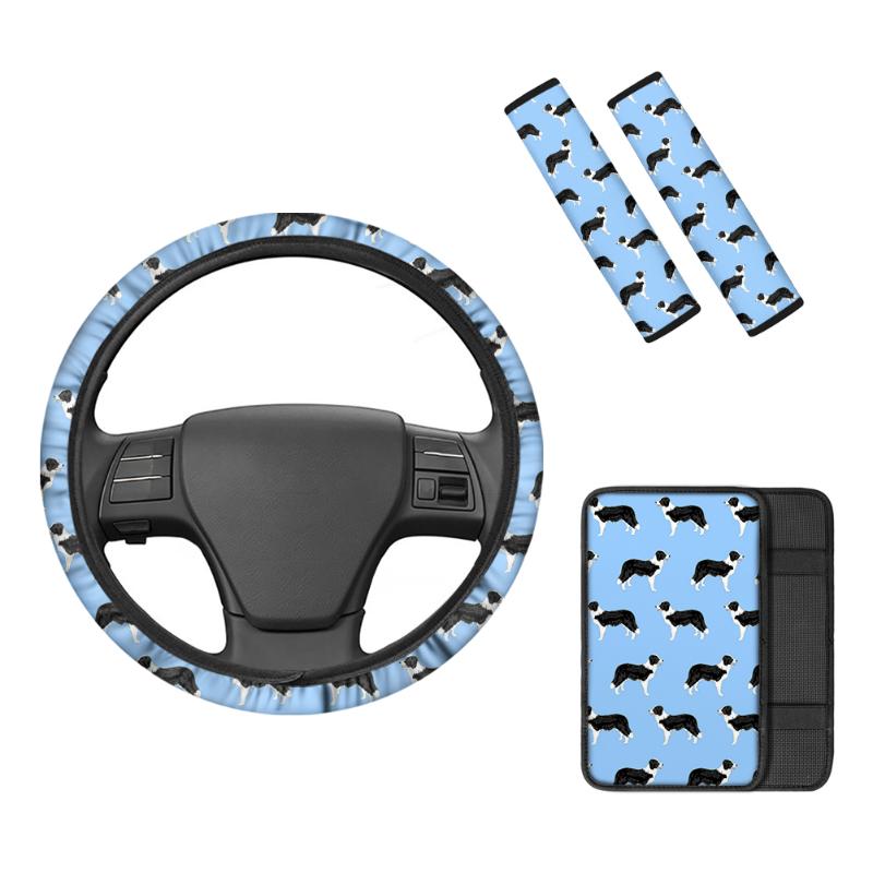 

Steering Wheel Covers Fashion Design Car Armrest Cover Soft Seat Belt Universal Auto CoverSteering