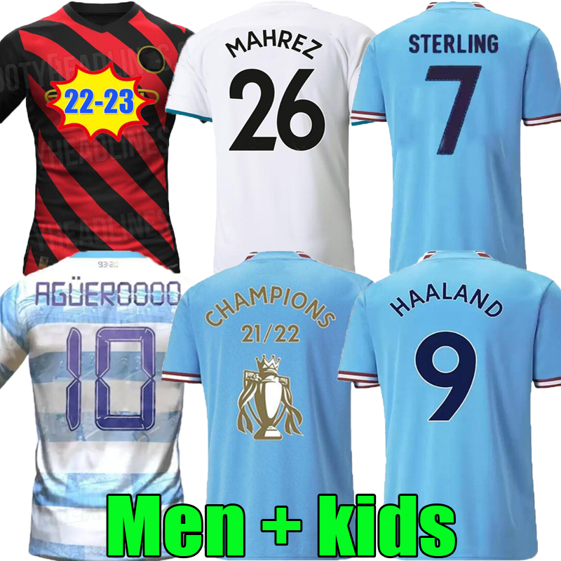 

Manchester HAALAND soccer jersey 21 22 23 DE BRUYNE MANS CITIES GREALISH STERLING G. JESUS FERRAN MAHREZ foden 2022 2023 City football shirt uniforms men kids kit