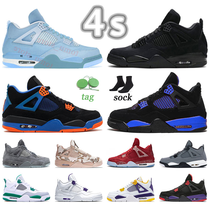 

2022 black cats 4s mens womens designer shoes jumpman 4 vintage royal blue Thunder Zen Master University Blue Outdoor Sports Sneakers men women baskets trainers, L17 40-47 neon