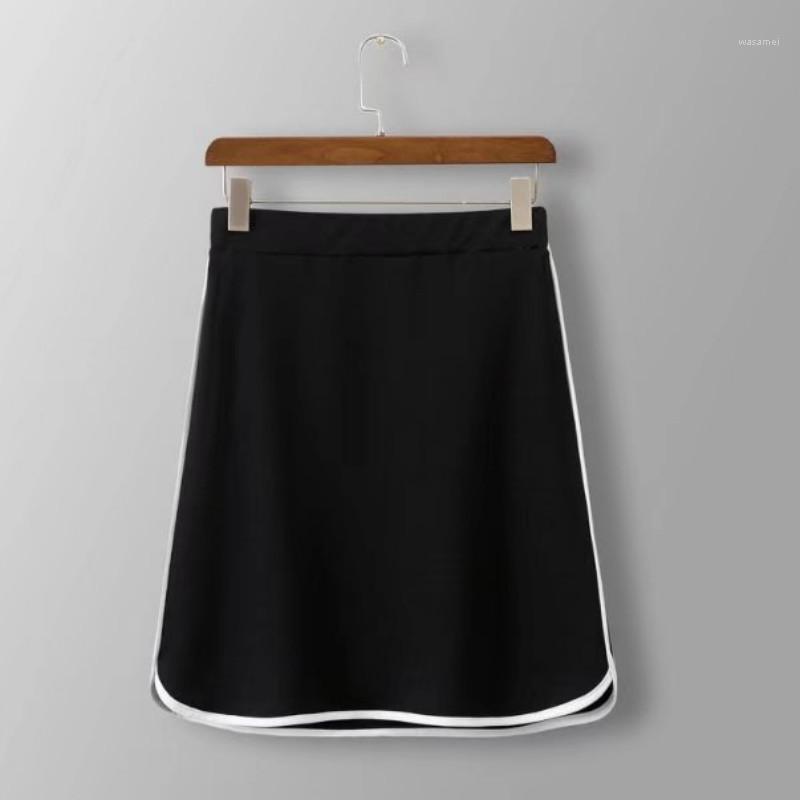 

Skirts 2022 Summer Preppy Style Women MinI Runner Fashion Cute Elegant Edge Pencil, Black