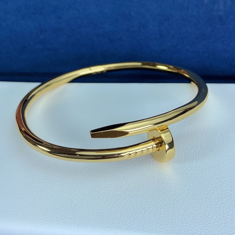 

nail series 5A gold bangle Au 750 never fade 16 17 18 size with box official replica top quality luxury brand jewelry premium gifts couple bracelet gift for girlfriend