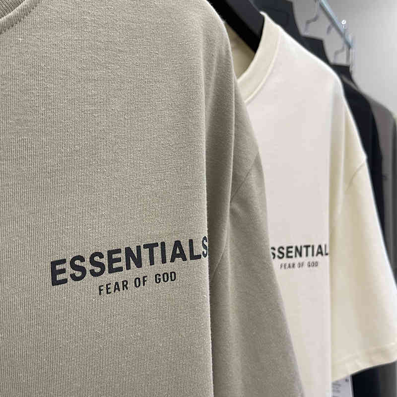 

Men' Fashion Personality Trend New Short-sleeved Brand Wholesale Fog Double Essentials Basic Xiaochao High Street Loose Short Sleeve T-shirt Feel of, Black