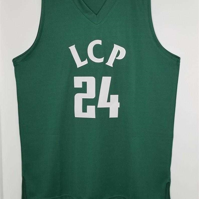 

Xflsp 24 Tacko Fall High School Liberty Christian Preparatory (LCP) Basketball Jersey Retro Classic Mens Stitched Custom Number and name Jerseys, Green