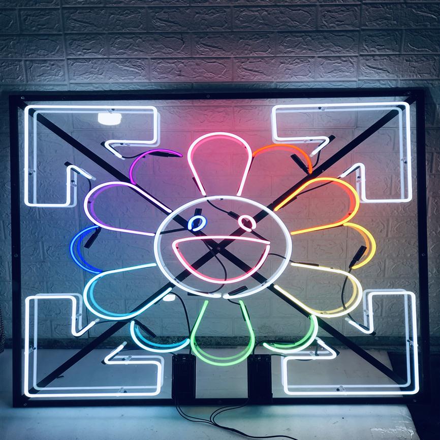 

TAKASHI MURAKAMI Takashi Murakami NEON SIGN LIGHT BEER BAR PUB REAL GLASS TUBE LOGO ADVERTISEMENT DISPLAY NEON SIGNS 50cm223t