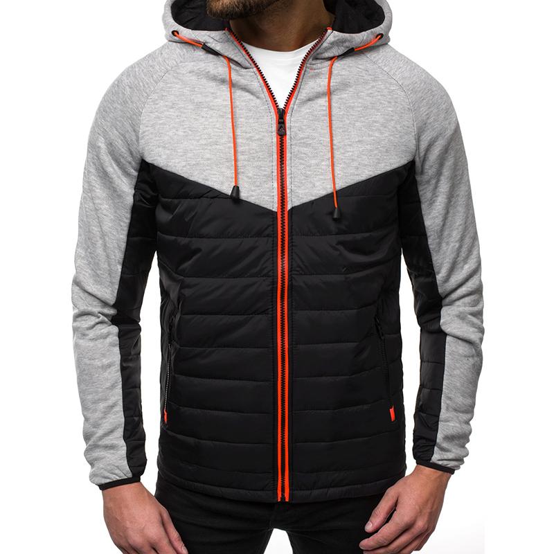 

Men's Hoodies & Sweatshirts Autumn Winter Casual Zipper Men Fashion Coat Sweatshirt Male Zip Hoodie Patchwork Cardigan Jacket Tops Clothing, White