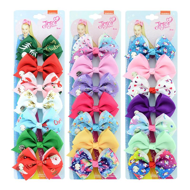 

7pcs/lot Children Hair Accessories Kids Bow Hair Clip Baby Girls Headwear Hairpin Barrettes Infant Gifts, Mixed color