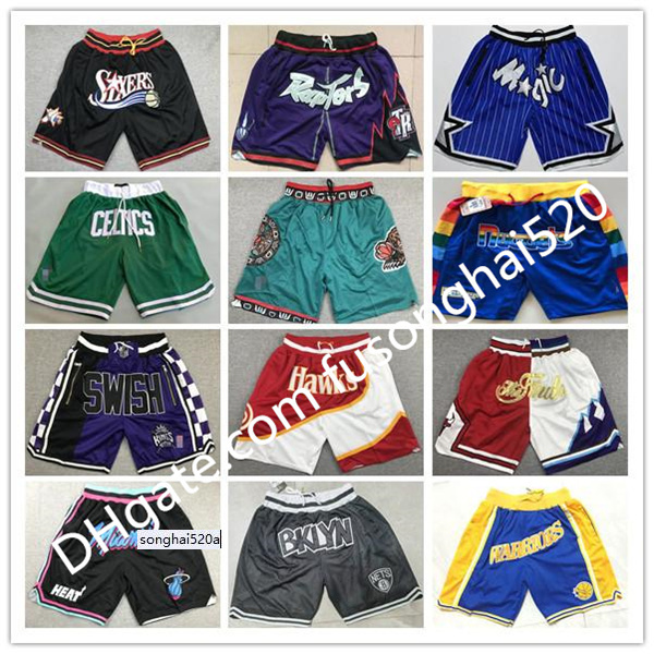 

Short Just Don Sport Shorts Hip Pop Pant With Pocket Zipper Sweatpants Blue White Black Red Pink Mens Stitched Baseball Size S-XXXL''nba''jersey, As photo