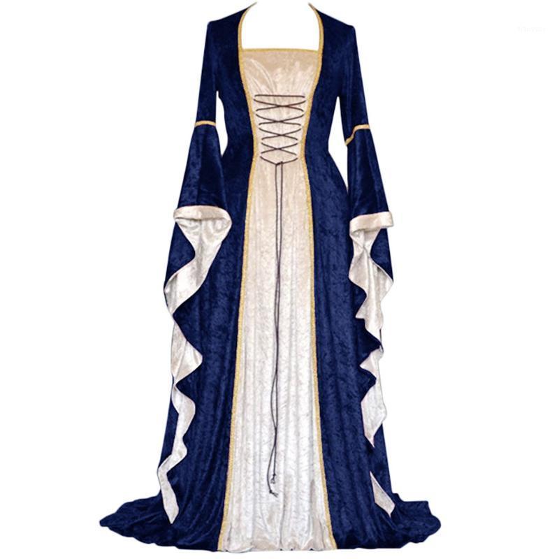 

Casual Dresses Women Vintage Medieval Floor Length Renaissance Gothic Cosplay Dress Comfy High Quality Retro Style Fast, Purple