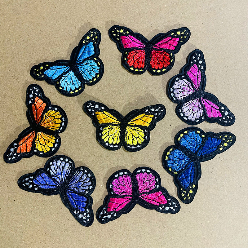 

5pcs Sewing Notions Butterfly Patches Sew Iron On Alphabet Letter For Cloth Embroidery Appliques Clothing Garment Accessories Badges