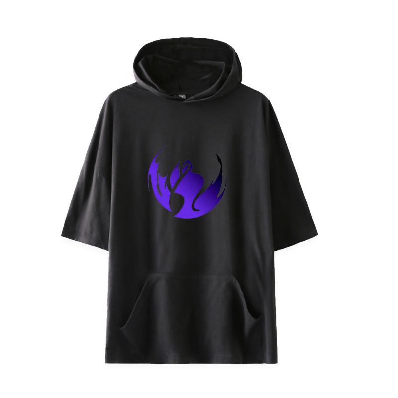 

Men's T-Shirts Print Solo Leveling Hooded T Shirts Unisex Summer Short Sleeve Women Men Casual Streetwear Fashion ClothesMen's, Black