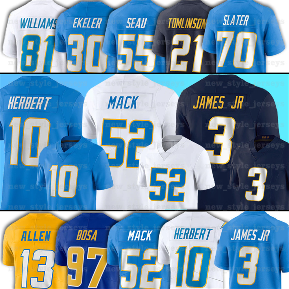 

Football Jersey Los Angeles''Chargers''Nfl''3 Derwin James Jr 52 Khalil Mack, 2 men