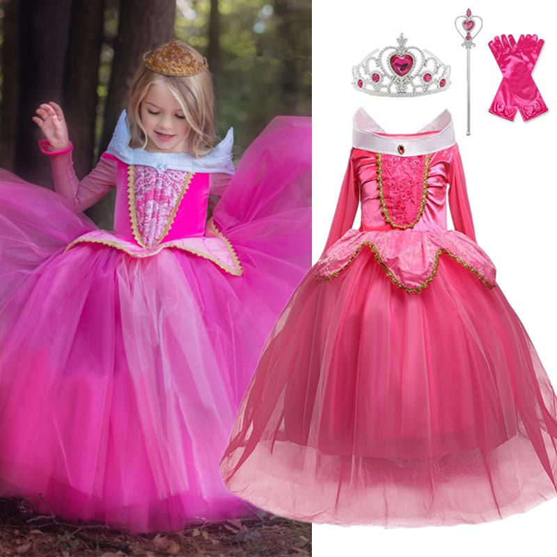 

Girl's Dresses Girls Halloween Carnival Princess Costume Children Christmas Party Fancy Dress Up Kids Cosplay Disguise ClothesGirl's, As photo