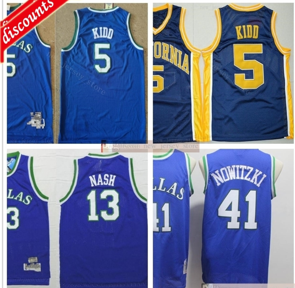 

Retro Basketball Dirk 41 Nowitzki Jerseys Cheap College Jason 5 Kidd Jerseys Blue Steve 13 Nash Red for Best Quality, As the picture