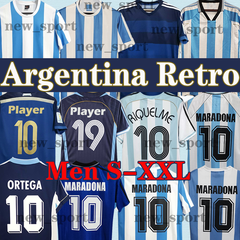 

Retro Soccer Jerseys Argentina Maradona 1978 1985 1986 1994 1998 2010 2006 2014 Batistuta Crespo Zanetti Men jersey football shirts Top, Agenting 1985 home