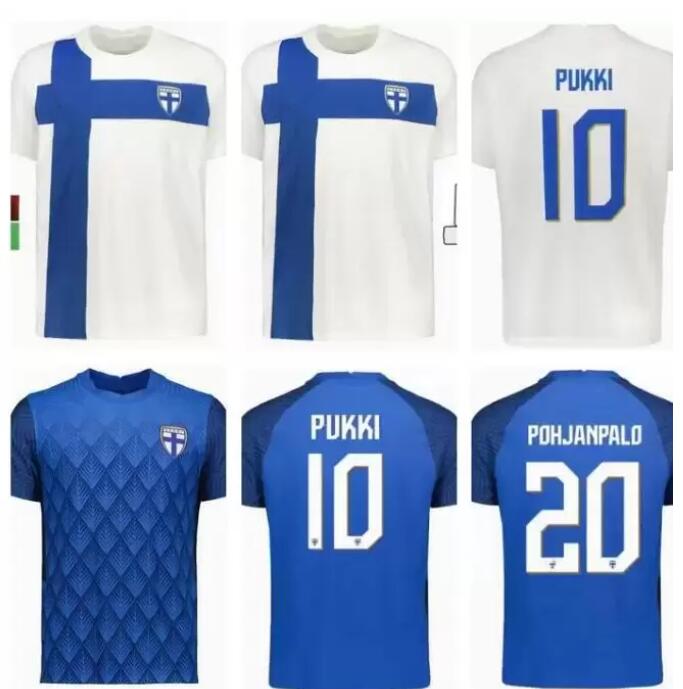 

2022 2023 Finland Soccer Jerseys POHJANPALO National Team PUKKI SKRABB RAITALA JENSEN LOD KAMARA Finlandia 22 23 Football Uniforms maillot de foot WHITE
