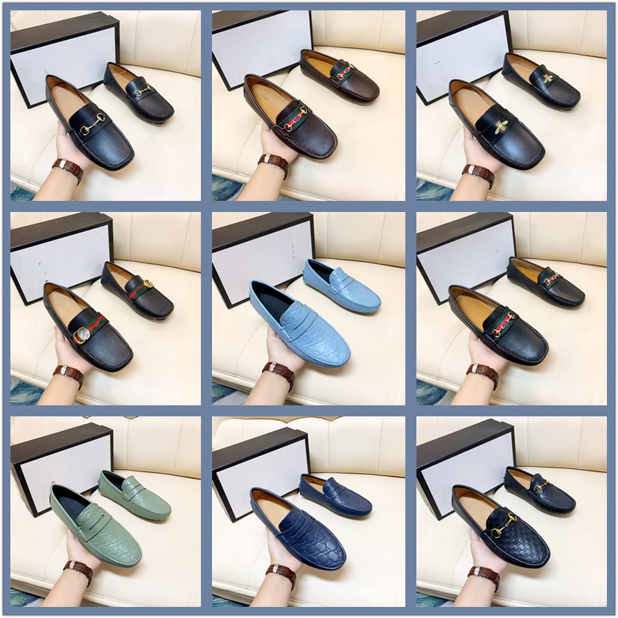 

2022 Luxurious Brand Mens Leather Designer Dress Shoes Fashion Crocodile Prints Men Casual Shoes Classic Black Loafers Leisure Office Wedding Shoe, #12