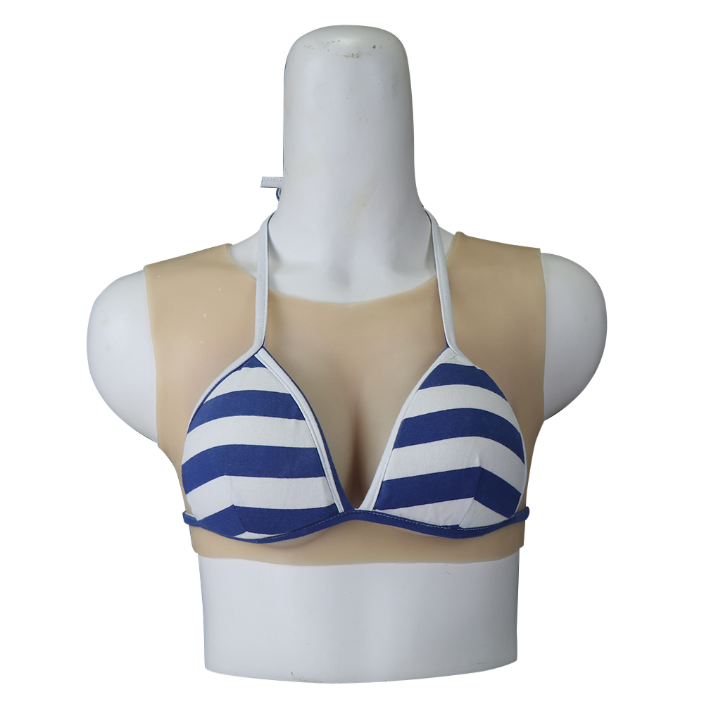

Silicone Breast Forms Drag Queen Crossdressers B/C/D Cup High Collar Fake Boobs Enhancer Tits Transgender Shemale