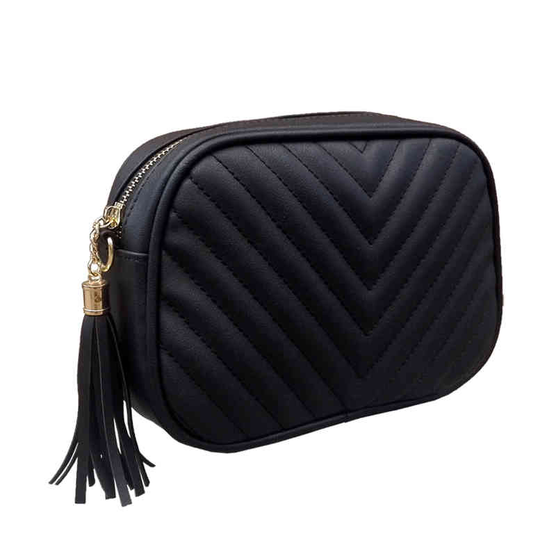 

Bag bag female new leisure chain embroidery messenger tassel shoulder Purses_LJBB, Wine
