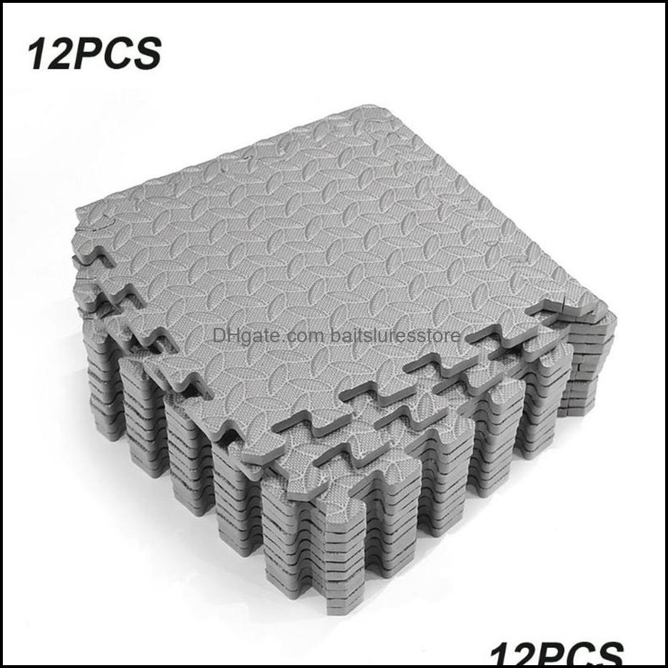 

Accessories Fitness Equipments Supplies Sports Outdoors 12Pcs Absorbing Portable Tiles Eva Foam Home Gym Interlocking Cushio Dhqrs