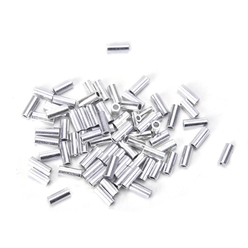 

Fishing Accessories 100pcs/bag Stainless Steel Line Aluminum Crimp Sleeve Copper Tube 1.0mm-2.0mm Sea TubeFishing