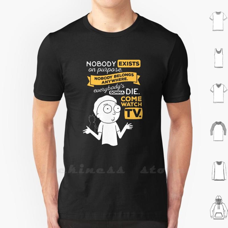 

Men's T-Shirts Nobody Exists On Purpose , Belongs Anywhere Everybody'S Gonna Die Come Watch Tv T Shirt Cotton Men Women Teenage, M-baseball-black