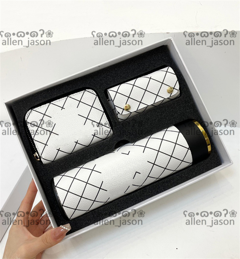 

High-grade Bag Keychain Kettle Set Digital Display Stainless Steel Hipster 500ML Water Bottles Outdoor Luxury Cycling Sports Thermal Insulation Designer Cup, T;with box