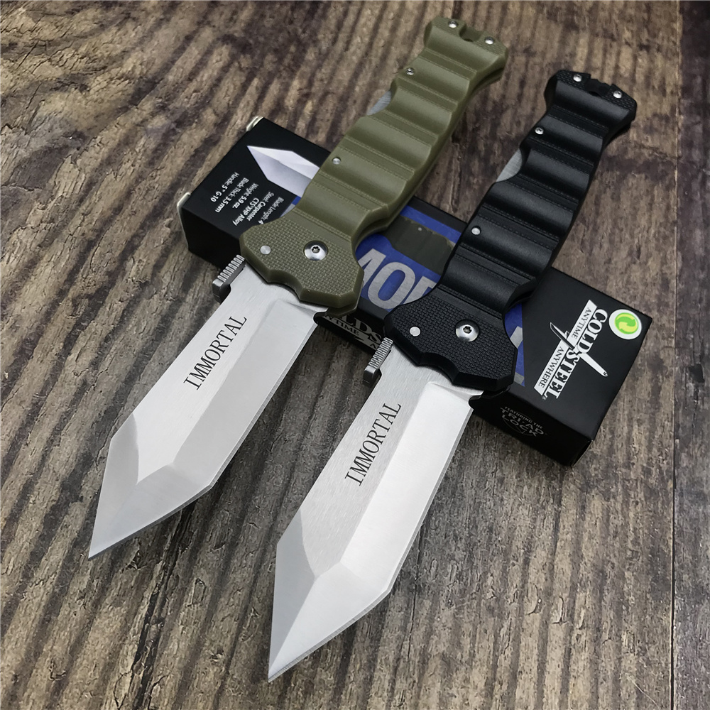 

Cold Steel 23GVG Mark Immortal Folding Knife CTS-XHP steel OD Green G10 Handles Folder Tactical Outdoor Edc Rescue Multi-fuctional Tool Knives Spartan 26sxp