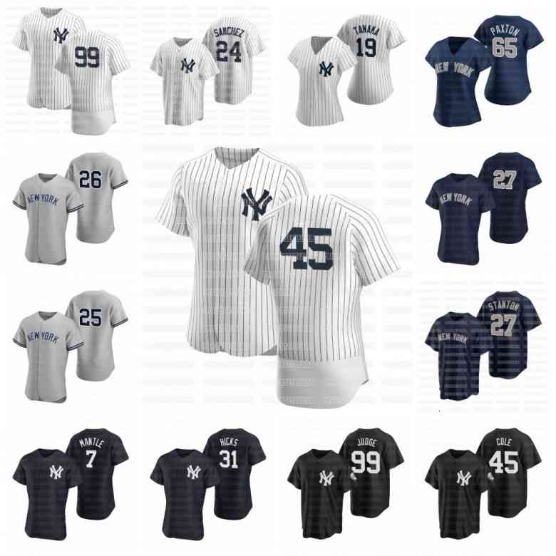 

C202 45 Gerrit Cole Aaron Judge 2020 Luke Voit LeMahieu Gleyber Torres Gary Sanchez Gardner Brett Gardner Stanto Hicks Jersey, Black youth s-xl