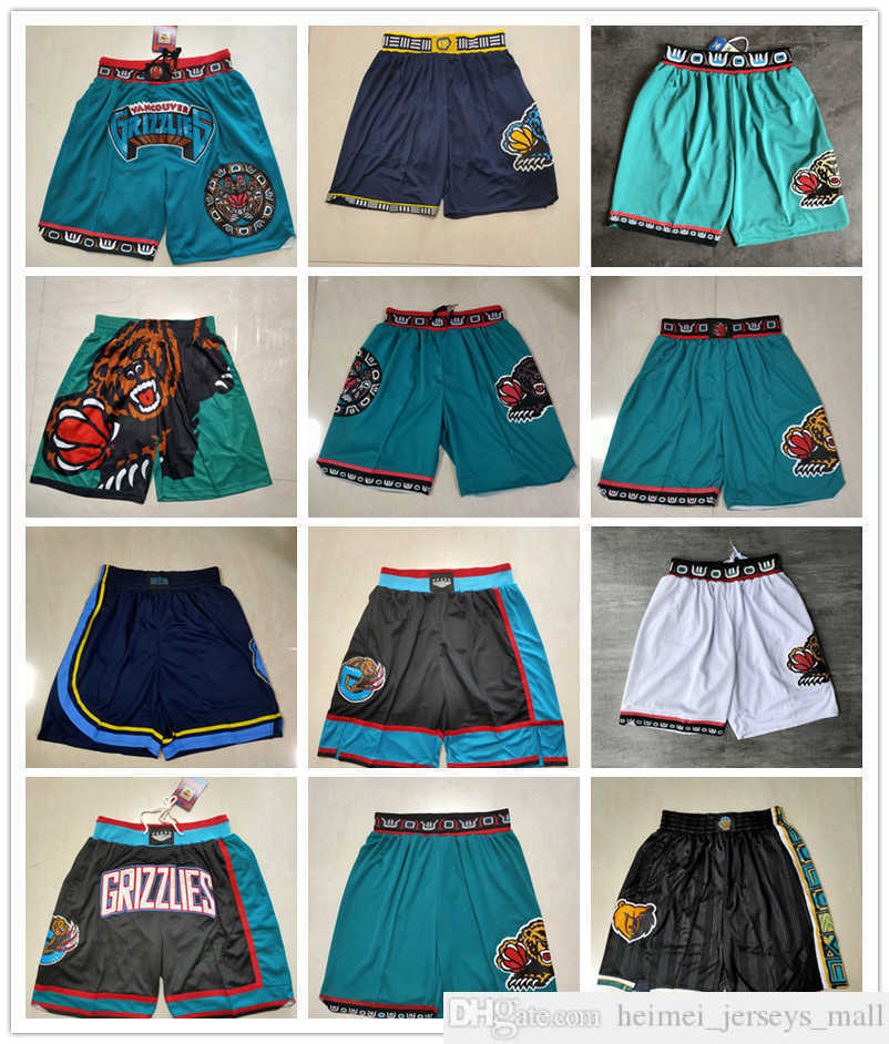 

Memphis''Grizzlies''men Retro Basketball Shorts pocket Size S-2XL, Color
