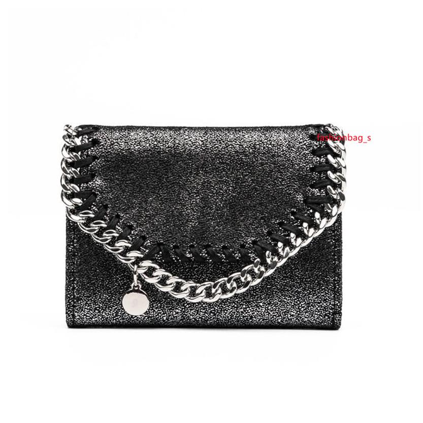 

Designer Fashion Women Purse Stella Mccartney Small Wallets Causal Lady Wallet Soft PVC Leather Bag fashionbag s242T