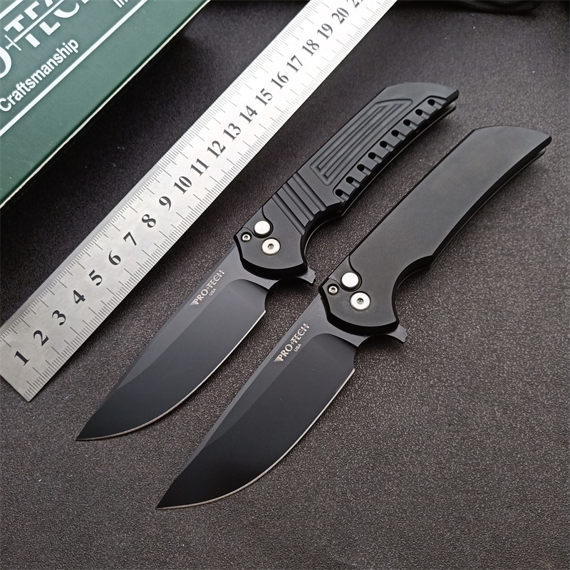 

PROTECH Mordax Button Lock Quick Open Folding Knife CPM-20CV Blade 6061-T6 Aviation Aluminum Handle Camping outdoor self-defense knives BM535 537 940