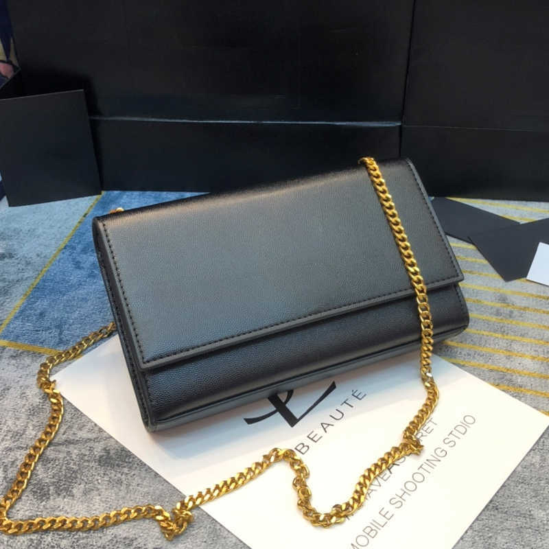 

luxury genuine leather bag necklace tassel drop flap gold buckle one shoulder crossbody envelope package fashion all-match wallet women