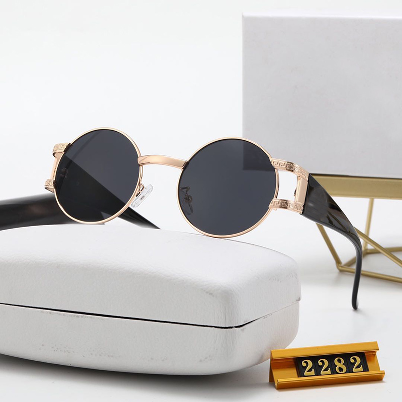 Black Designer Sunglasses Woman Mens Round V Large Frame Sunscreen For Women Personal Glasses Fashion Brand Multicolors Ladies Oversized Eyewear UV4