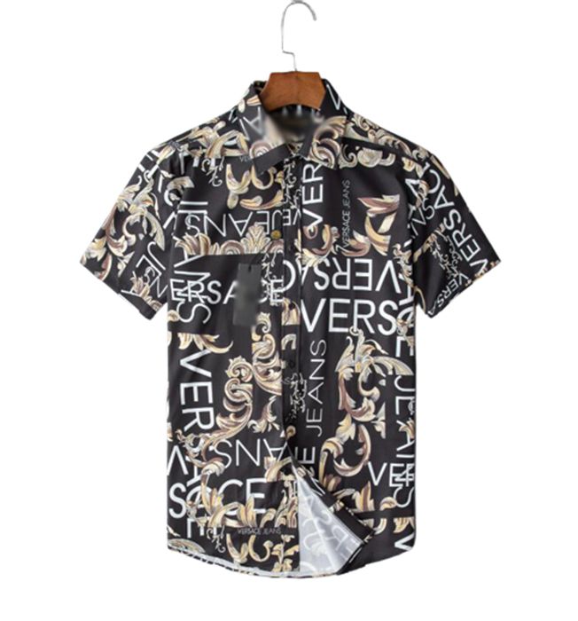 

graphic shirts for men trendy Lapel summer outdoor loose fashion letter Striped Printed button down short sleeve beach party style Hawaii plus size blouse#309, Customize