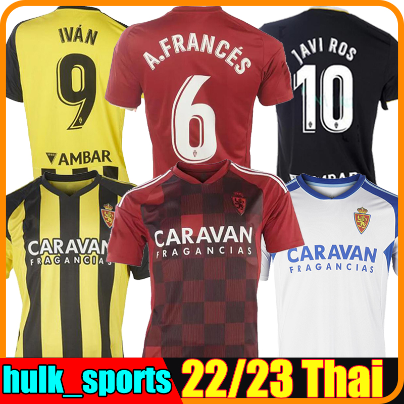 

2022 Real Zaragoza NarvAez Soccer Jerseys A.Frances 22/23 Ivan VADA Fran Gamez MoLLEJO Maillots De Foot Shirt JAVI ROS POMBO MIGUEL ALEJANDRO third Football Uniform, Salagesa 21-22 home