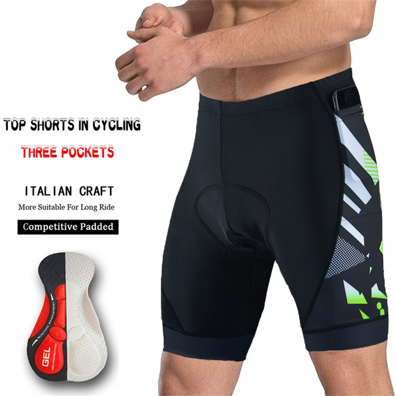 

Summer Three Pockets Bicycle Shorts Men Outdoor Wear MTB Bike Cycling pants Breathable 5D Coolmax Gel Padded 220615, Pic color