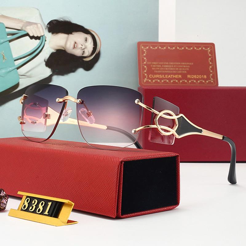 

Sunglasses Top Brand Women Rectangle Rimless Gradient Glasses Retro Luxury Sun Glass Business Travel Eyewear UV400 Gafas De SolSunglasses