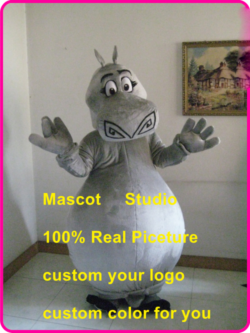 

hippo mascot gloria costume custom fancy costume anime kit mascotte theme fancy dress carnival costume40185, Grey