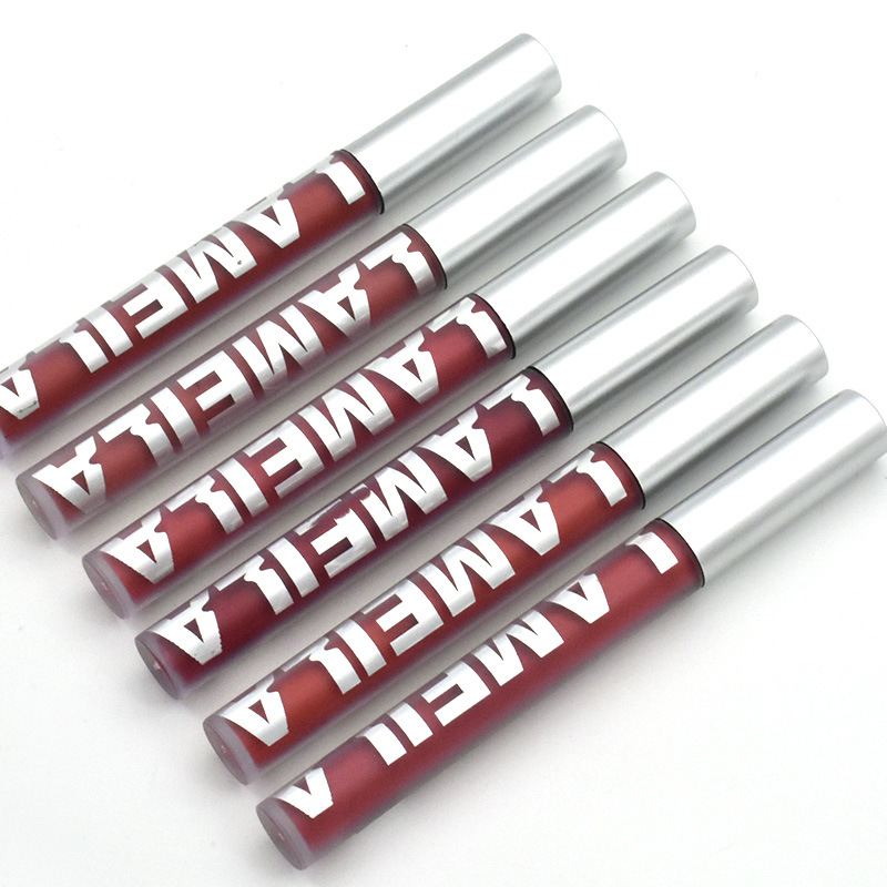 

Lameila Lip Gloss Silky Smooth Lipstick Makeup Sexy Women Long Lasting Lipgloss Matte Velvet Lip Glaze Wholesale, As picture