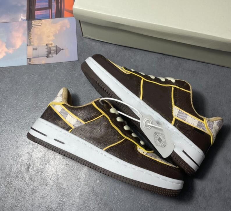 

Printing Sneaker Luxury Designer Men Women Shoes Leather Flats Outdoor Skateboard Shoes, #1